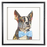 Schilderij | Collage |Knipsels Hond met Vlinderstrikje - 60 x 60 cm