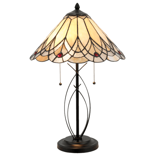Tafellamp Tiffany Ø 40*60 cm / E27 / Max. 2x60 Watt