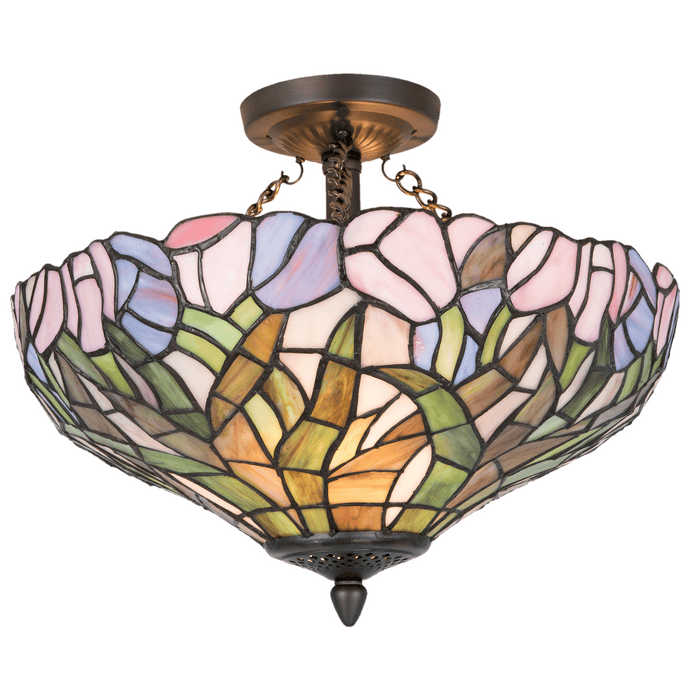 Plafondlamp Tiffany Ø 41*31 cm / E27 / Max. 2x60 Watt