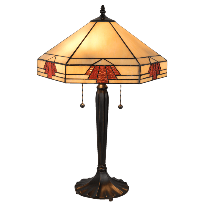 Tafellamp Tiffany 40*35*59 cm / E27 / Max. 2x60 Watt