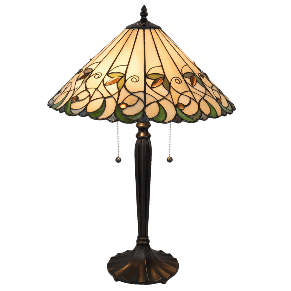 Tafellamp Tiffany Ø 43*62 cm / E27 / Max. 2x60 Watt