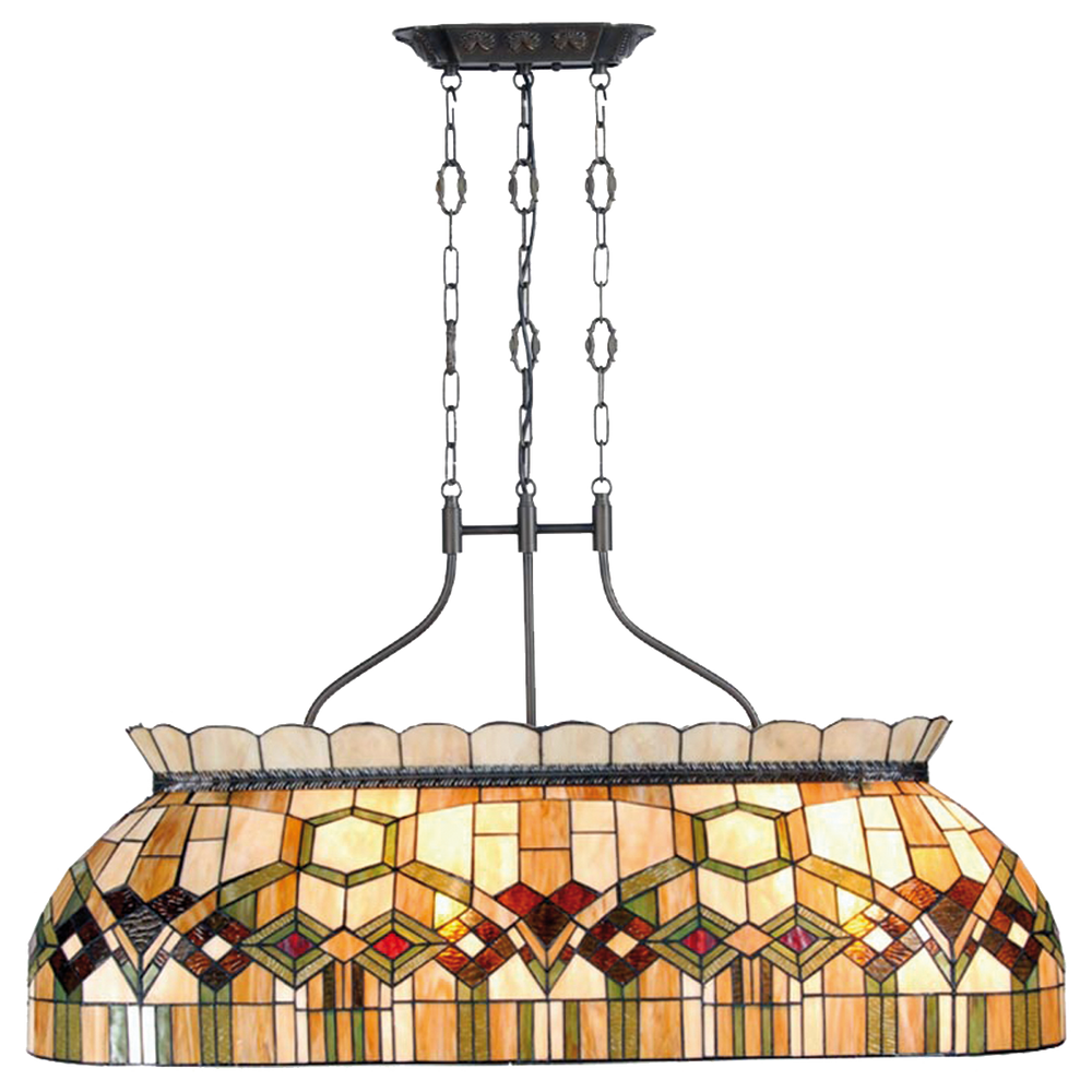 Hanglamp pool table Tiffany 115*36*130 cm E27/4*60W