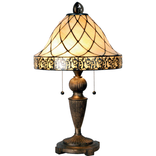 Tafellamp Tiffany Ø 36*62 cm 2x E27 60w.