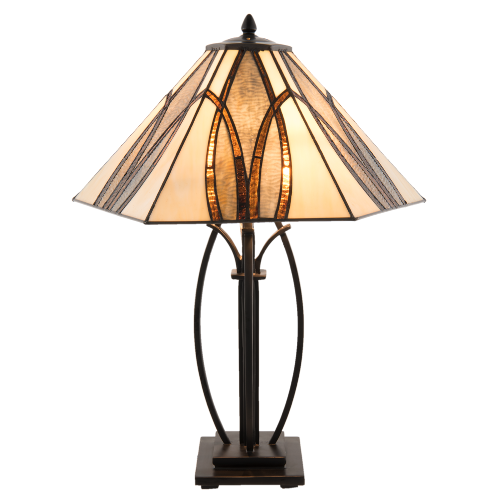Tafellamp Tiffany 51*44*66 cm E27/max 2*60W