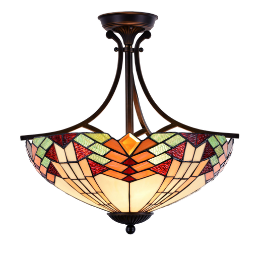 Plafondlamp Tiffany Ø 51 cm / 3x E27