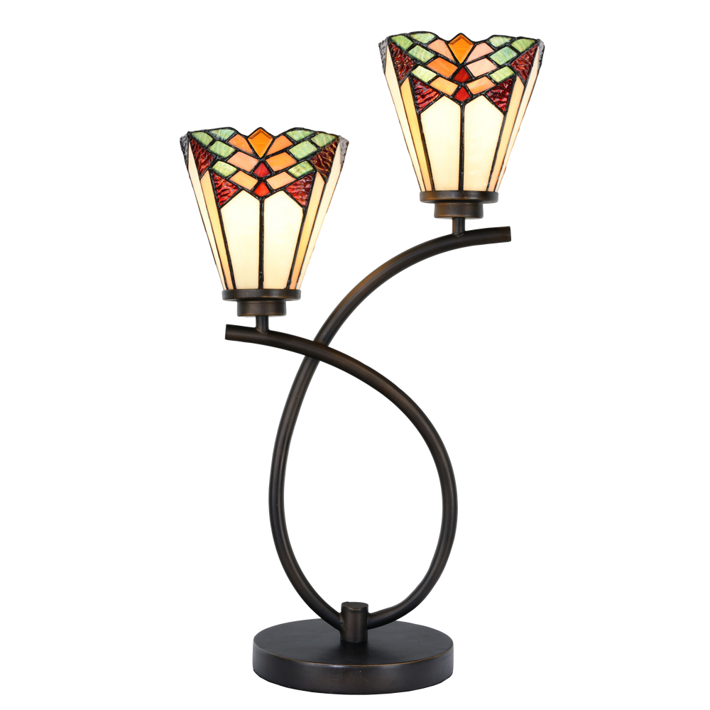 Tafellamp Tiffany 33*19*58 cm / E14/max 2*40W