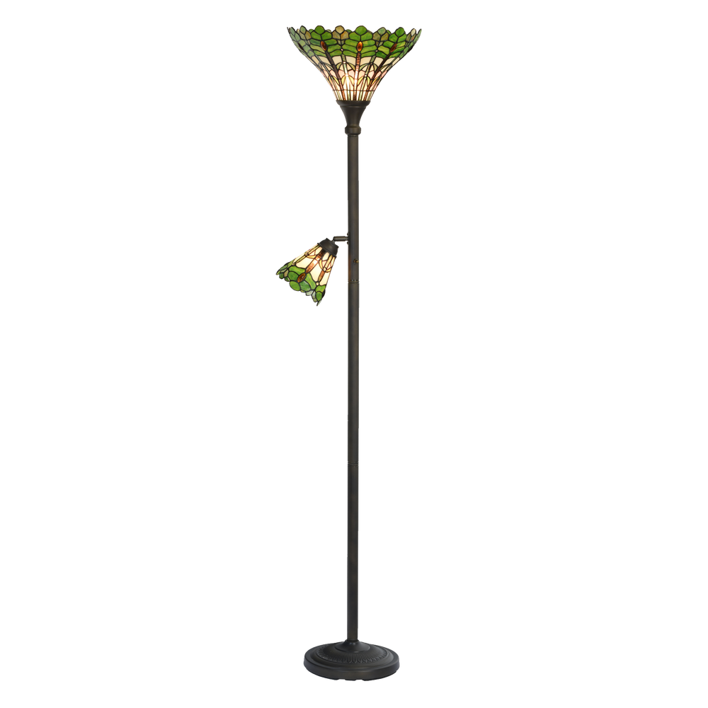 Vloerlamp Tiffany Ø 36*188 cm E27/100W + E14/25W