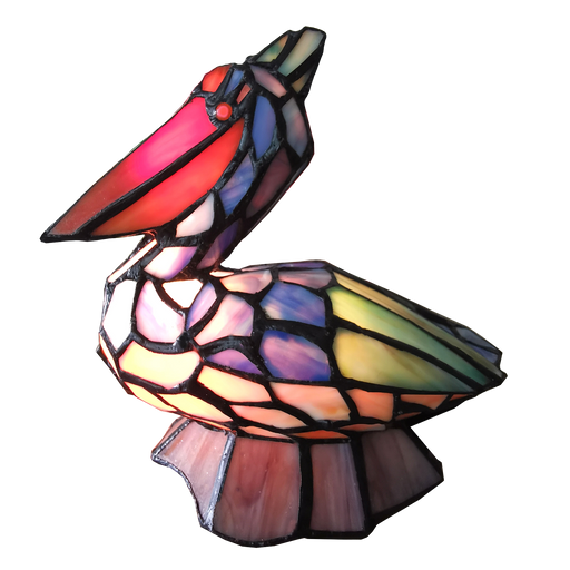 Tafellamp Tiffany vogel 24*19*31 cm 1x E14 max 25W