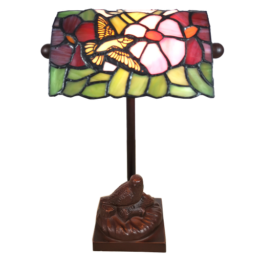 Tafellamp Tiffany vogel 15*15*33 cm 1x E14 max 25W