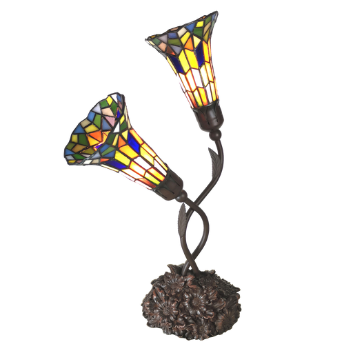Tafellamp Tiffany compleet 46*28*63 cm 2x E14 max 25W
