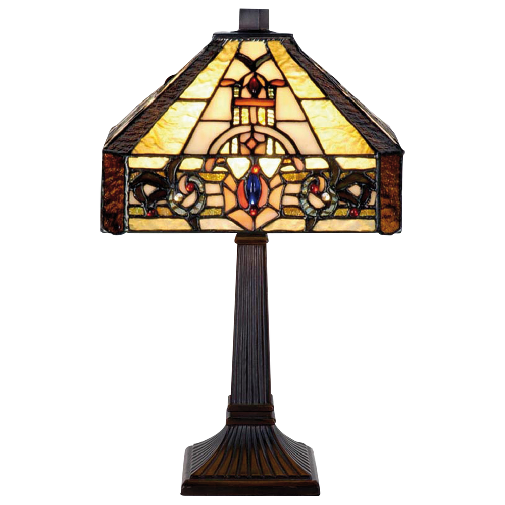 Tafellamp Tiffany 30*30*39 cm1x E14 max 40w.
