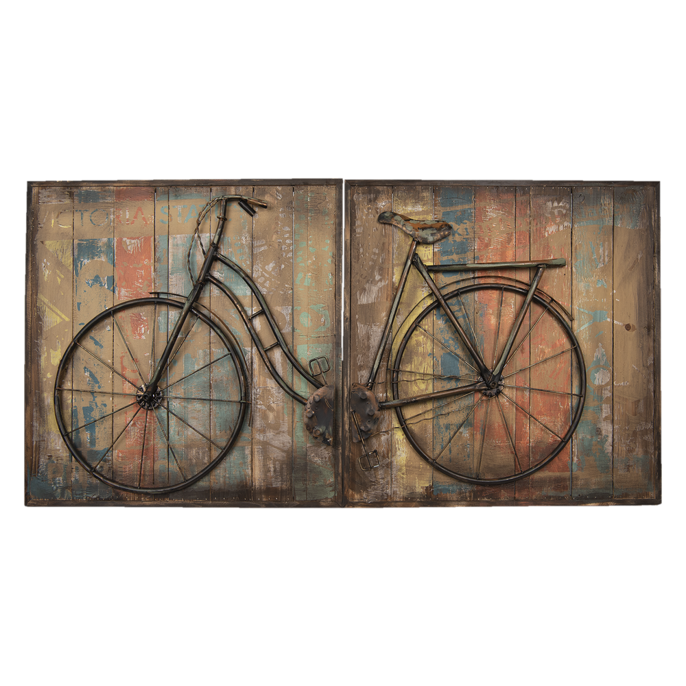 Wanddecoratie fiets 120*60*6 cm