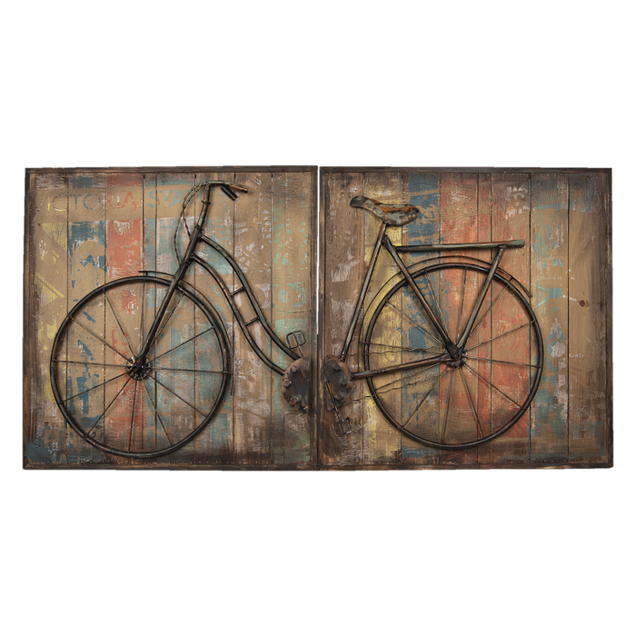 Wanddecoratie fiets 120*60*6 cm