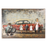 Wanddecoratie auto en gezin 120*6*80 cm