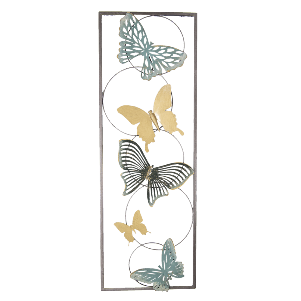 Wanddecoratie vlinders 31*90*3 cm