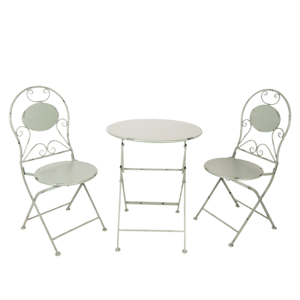 Tafel + 2 stoelen Ø 60*70/40 x 40*92 cm