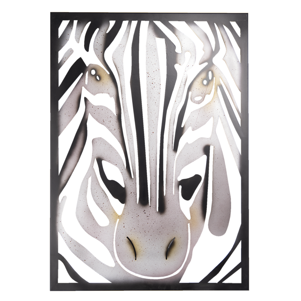 Wanddecoratie zebra 55*3*76 cm