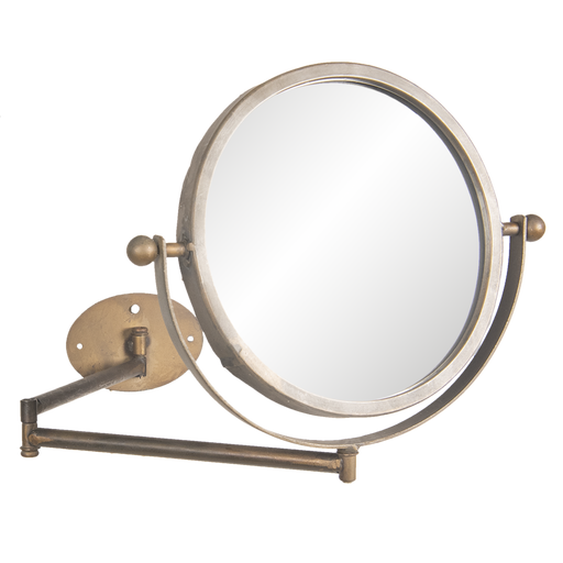 Draaibare spiegel met muurbevestiging zwart 37*2*32 cm