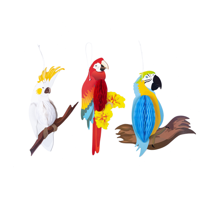Decoratie hanger papegaai 24*9 cm
