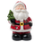 Waxinelichthouder Kerstman met Kerstboom 18*14*26 cm