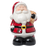 Waxinelichthouder kerstman met zak cadeautjes 14*12*20 cm