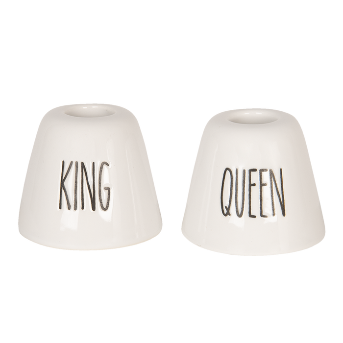 Tandenborstelhouder king/queen set Ø 6 x 4 cm