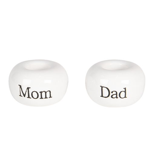 Tandenborstelhouder dad/mom set (2) Ø 5*3/5*3 cm