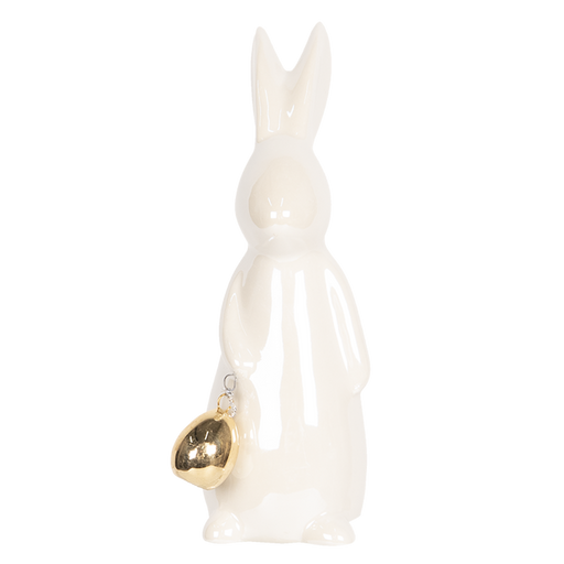 Decoratie konijn met ei 6*5*16 cm