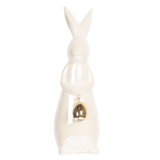 Decoratie konijn met ei 7*6*21 cm