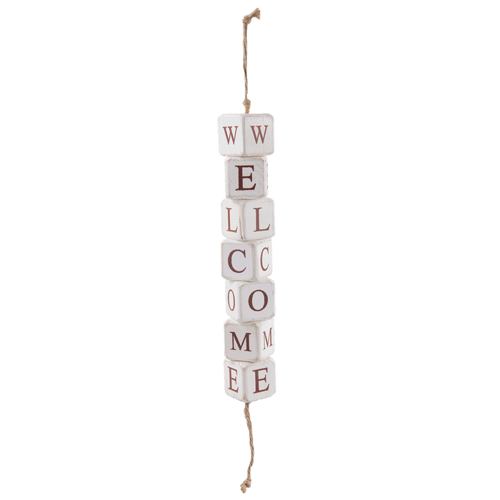 Decoratie hanger welcome 4*4*31 cm