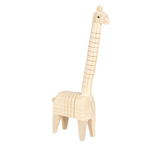 Decoratie houten giraf 4*6*24 cm