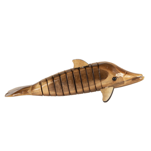 Decoratie houten dolfijn 21*4 cm