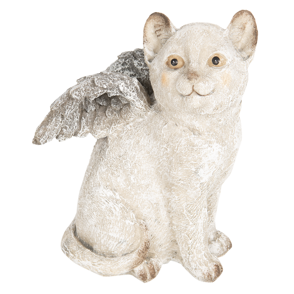Decoratie kat met vleugels 16*14*21 cm