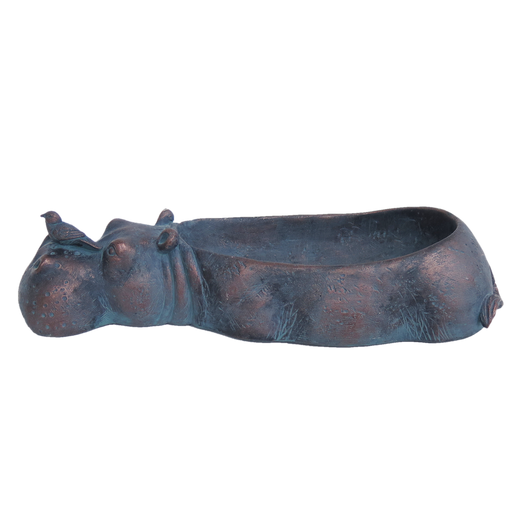 Decoratie schaal nijlpaard 34*14*8 cm