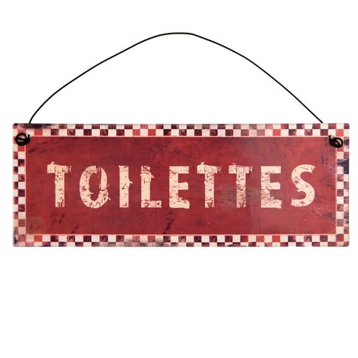 Tekstbord toilettes 20*7 cm