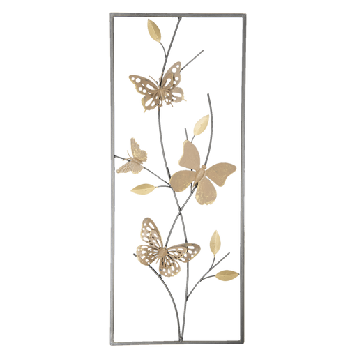 Wanddecoratie vlinders 25*61*3 cm