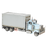 Model vrachtauto met container 29*10*12 cm