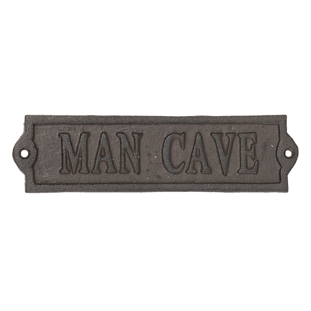 Tekstbord MAN CAVE 22*6 cm
