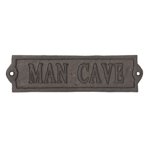 Tekstbord MAN CAVE 22*6 cm