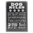 Vintage IJzeren Tekstbord "Dog Rules" 29x40 cm