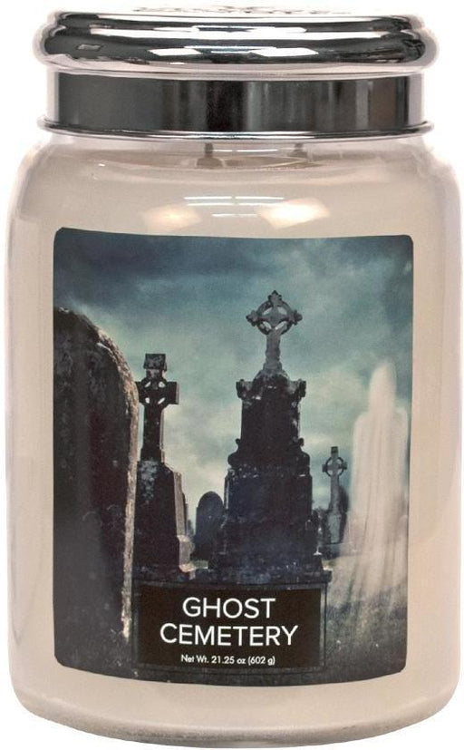 Village Geurkaars Halloween Ghost Cemetery - large jar