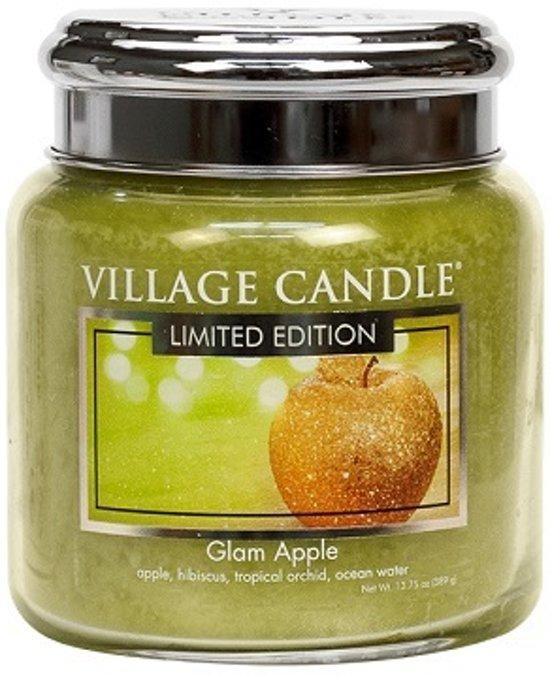 Village Geurkaars Glam Apple | apple hibiscus orchidee oceaanwater - medium jar