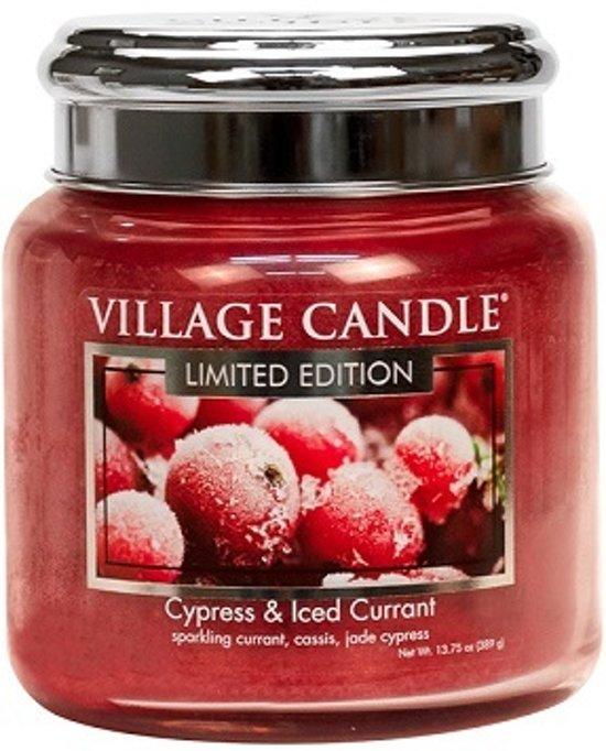 Village Geurkaars Cypress & Iced Currant | rode bes cassis chinese cypres - medium jar - Erotiekvoordeel.nl