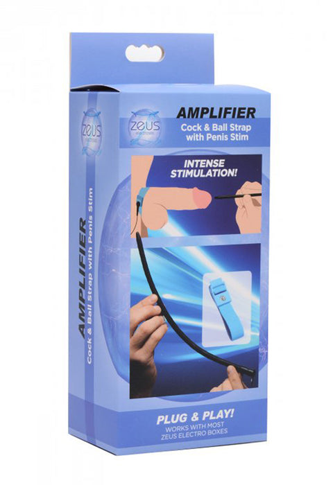 Amplifier E-Stim Cock & Ball Strap Met Dilator