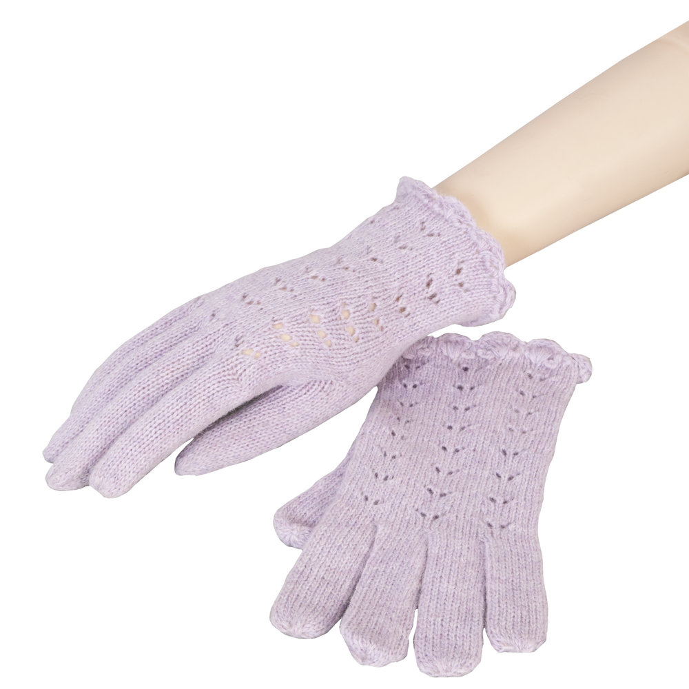 Handschoen set 8*20 cm aubergine