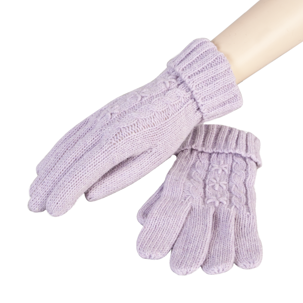 Handschoen set 8*23 cm lila