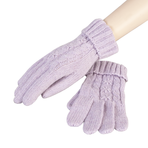 Handschoen set 8*23 cm lila