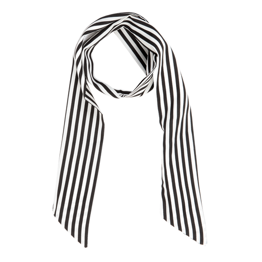 Sjaal 4*90 cm wit/zwart