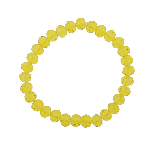 Armband Basic 30beads*8mm geel