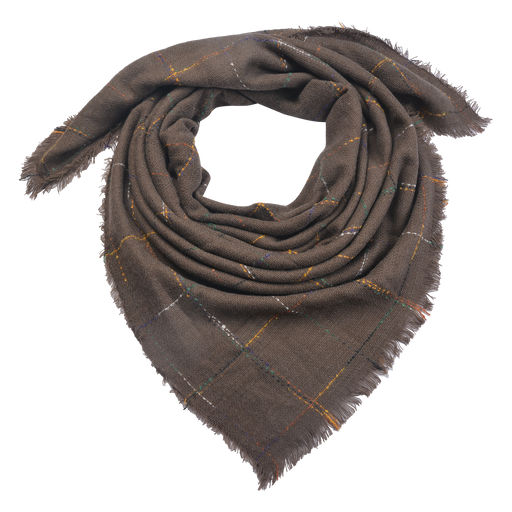 Sjaal 130*130 cm bruin